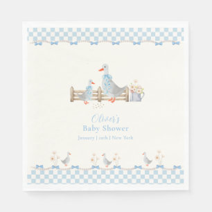 Blaue Schleife Gingham Preppy Alberner Gans Baby S Serviette
