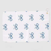 Blaue Schleife Golfhandtuch (Horizontal)