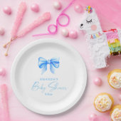 Blaue Schleife Jungen-Baby-Party Pappteller (Party)