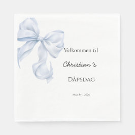 Blaue Schleife Kinder-Taufservietten Serviette