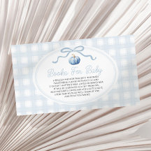 Blaue Schleife Kürbis Baby Shower Bücher Für Baby
