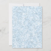 Blaue Schleife Minimale Elegante Personalisierte B Einladung (Rückseite)