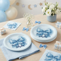 blaue Schleife muslimischer Babyjunge Aqeeqah
