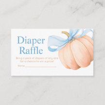 Blaue Schleife Orange Kürbis-Baby-Party-Windel-Raf