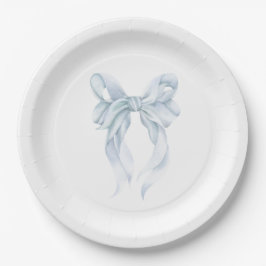 Blaue Schleife Pappteller
