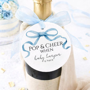 Blaue Schleife Pop And Cheer Geschenkanhänger