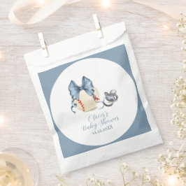 Blaue Schleife Schnuller Baseball Sport Babyparty  Geschenktütchen