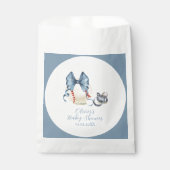 Blaue Schleife Schnuller Baseball Sport Babyparty  Geschenktütchen (Vorderseite)