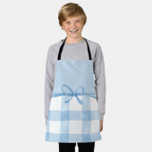 Blaue Schleife Schürze (Getragen)