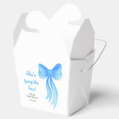 Blaue Schleife Sie knüpft den Knoten Junggesellinn Geschenkschachtel (Geöffnet)