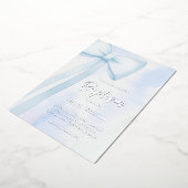 Blaue Schleife | Taufe Folieneinladung (Gedreht)