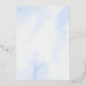 Blaue Schleife | Taufe Folieneinladung (Rückseite)