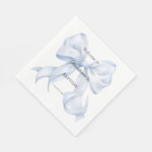 Blaue Schleife Taufservietten Serviette (Ecke)
