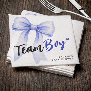 Blaue Schleife Team Junge Band Süße Babyparty Serviette