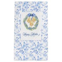 Blaue Schleife Watercolor Kranz Grandmillenial