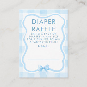Blaue Schleife Windelraffel Baby Shower Tickets Begleitkarte