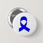 Blaue Schleife Zeichnend Button (Vorne & Hinten)