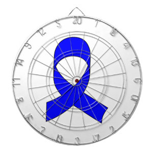 Blaue Schleife Zeichnend Dartscheibe