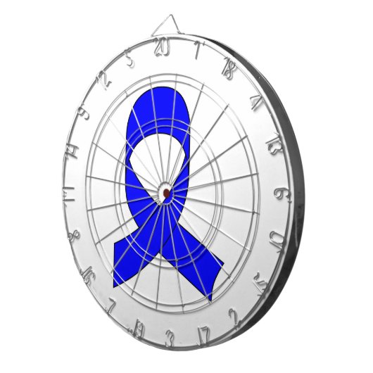 Blaue Schleife Zeichnend Dartscheibe (Vorderseite rechts)