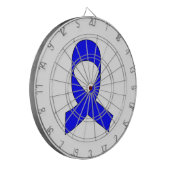 Blaue Schleife Zeichnend Dartscheibe (Vorderseite Links)