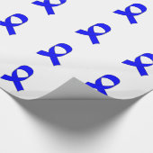 Blaue Schleife Zeichnend Geschenkpapier (Ecke)