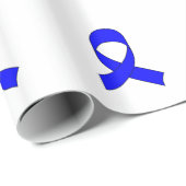 Blaue Schleife Zeichnend Geschenkpapier (Rolleneckpunkt)