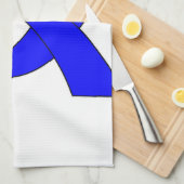 Blaue Schleife Zeichnend Handtuch (Viertel Falte)