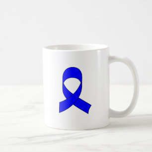 Blaue Schleife Zeichnend Kaffeetasse