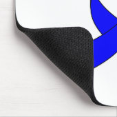 Blaue Schleife Zeichnend Mousepad (Ecke)