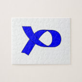 Blaue Schleife Zeichnend Puzzle (Horizontal)