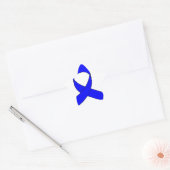 Blaue Schleife Zeichnend Stern-Aufkleber (Umschlag)