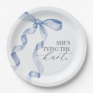 Blaue Schleife zum Knoten Bridal Shower Dekoration Pappteller