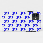 Blaue Schleifenmuster Case-Mate iPhone Hülle (Rückseite (Horizontal))