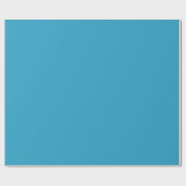 Blaue Schlichte Farbe Geschenkpapier (Flach)