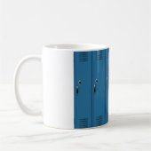 Blaue Schließfach-Türen Kaffeetasse (Links)