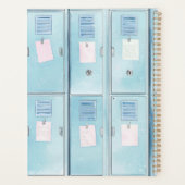 Blaue Schließfächer der High School Planer (Rückseite)