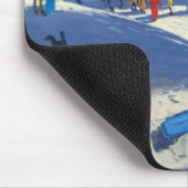 Blaue Schlitten-Schönheit Plagne Mousepad (Ecke)