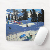Blaue Schlitten-Schönheit Plagne Mousepad (Mit Mouse)