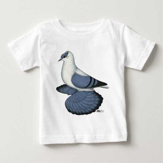 Blaue Schlucktaube Baby T-shirt (Vorderseite)