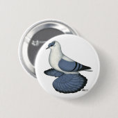 Blaue Schlucktaube Button (Vorne & Hinten)