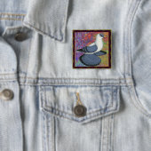 Blaue Schlucktaube Gerahmt Button (Beispiel)