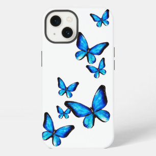 Blaue Schmetterling-Aquafarben-Wasserfarben-Illust iPhone 13 Hülle