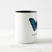 Blaue Schmetterling Kaffeetasse (Zentrum)