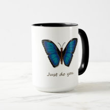 Blaue Schmetterling Kaffeetasse