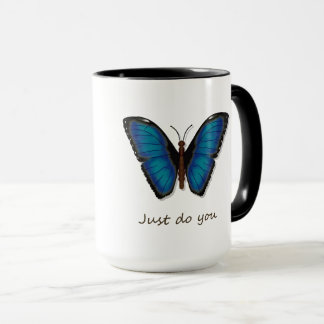 Blaue Schmetterling Kaffeetasse