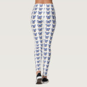 Blaue Schmetterling-Leggings, M Leggings (Rückseite)