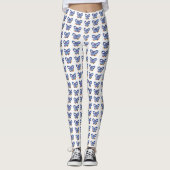 Blaue Schmetterling-Leggings, M Leggings (Vorderseite)