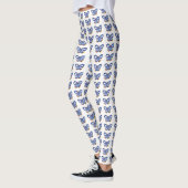 Blaue Schmetterling-Leggings, M Leggings (Links)