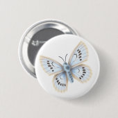 Blaue Schmetterling-Natur-Garten-Insekt Button (Vorne & Hinten)
