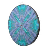 Blaue Schmetterlinge Abstrakt Dartscheibe (Vorderseite rechts)